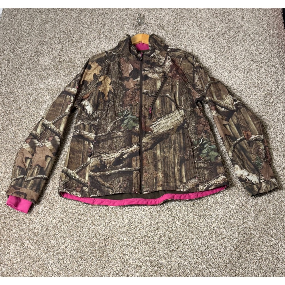 Mossy Oak Break-Up Infinity Camo Jacket Womens XL Pink Trim Water Resistant